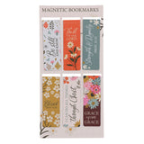 Be Still Bright Blooms Six-Piece Magnetic Bookmark Set