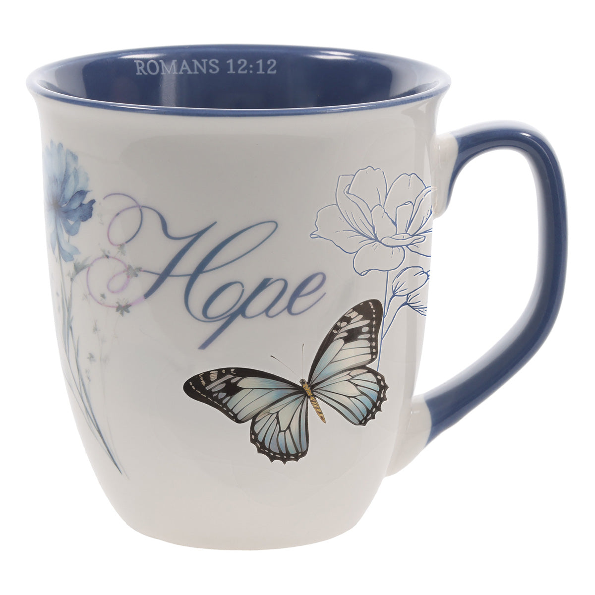 Hope Ceramic Mug with Blue Interior