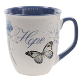 Hope Ceramic Mug with Blue Interior