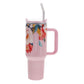 Travel Mug - Strength and Dignity (Stainless Steel, Large, Handle & Straw)