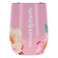 Travel Mug - Strength and Dignity (Stainless Steel, Pink Floral)