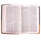 NIV Chocolate & Amber Two Tone Faux Leather Holy Bible Larger Print