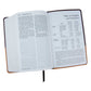 NIV Chocolate & Amber Two Tone Faux Leather Holy Bible Larger Print