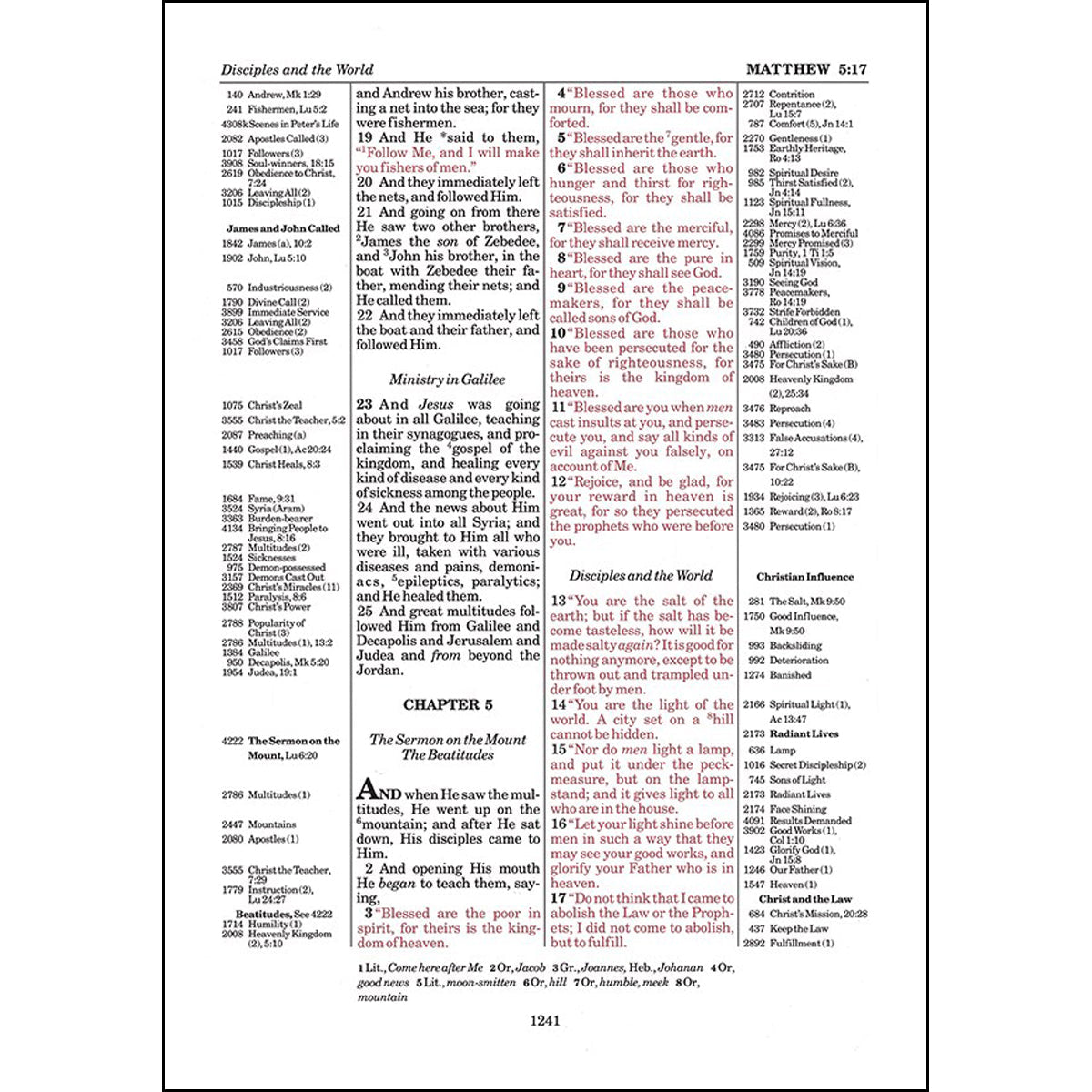 NASB (1977) Thompson Chain-Reference Red Letter Bible (Hardcover)