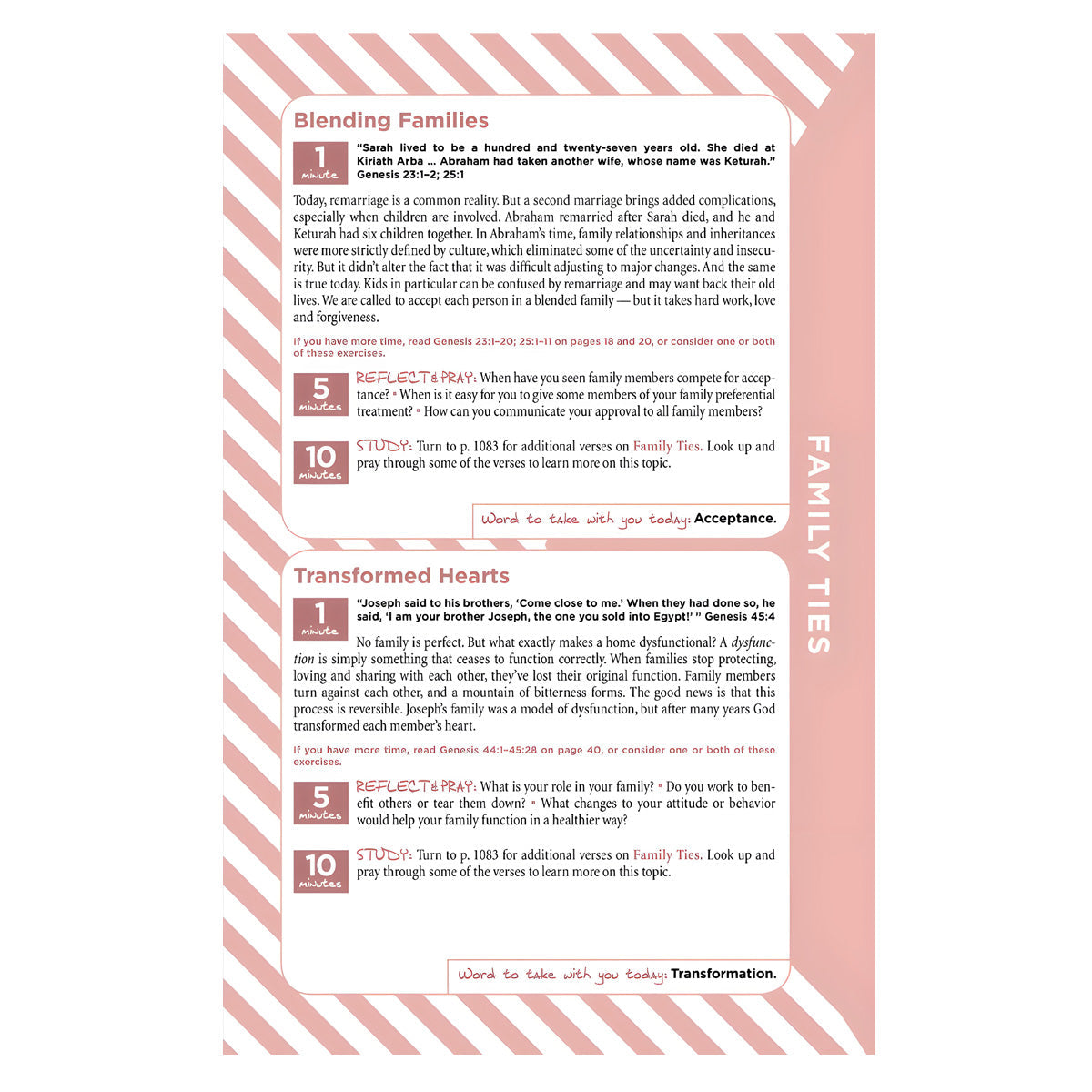 NIV Pink Hardcover Daily Inspiration Busy Mom's Bible Comfort Print