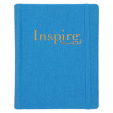 NLT Blue Faux Leather Hardcover Inspire Bible