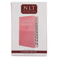 NLT Pink Pattern Faux Leather Standard Bible Thumb Indexed