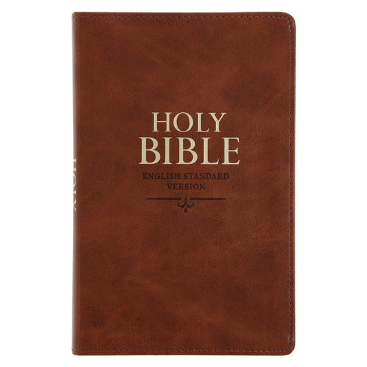 ESV Tan Brown Faux Leather Standard Bible
