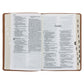 NLT Tan Genuine Leather Flexcover Standard Bible with Indexing Tabs
