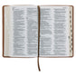 NLT Tan Genuine Leather Flexcover Standard Bible with Indexing Tabs