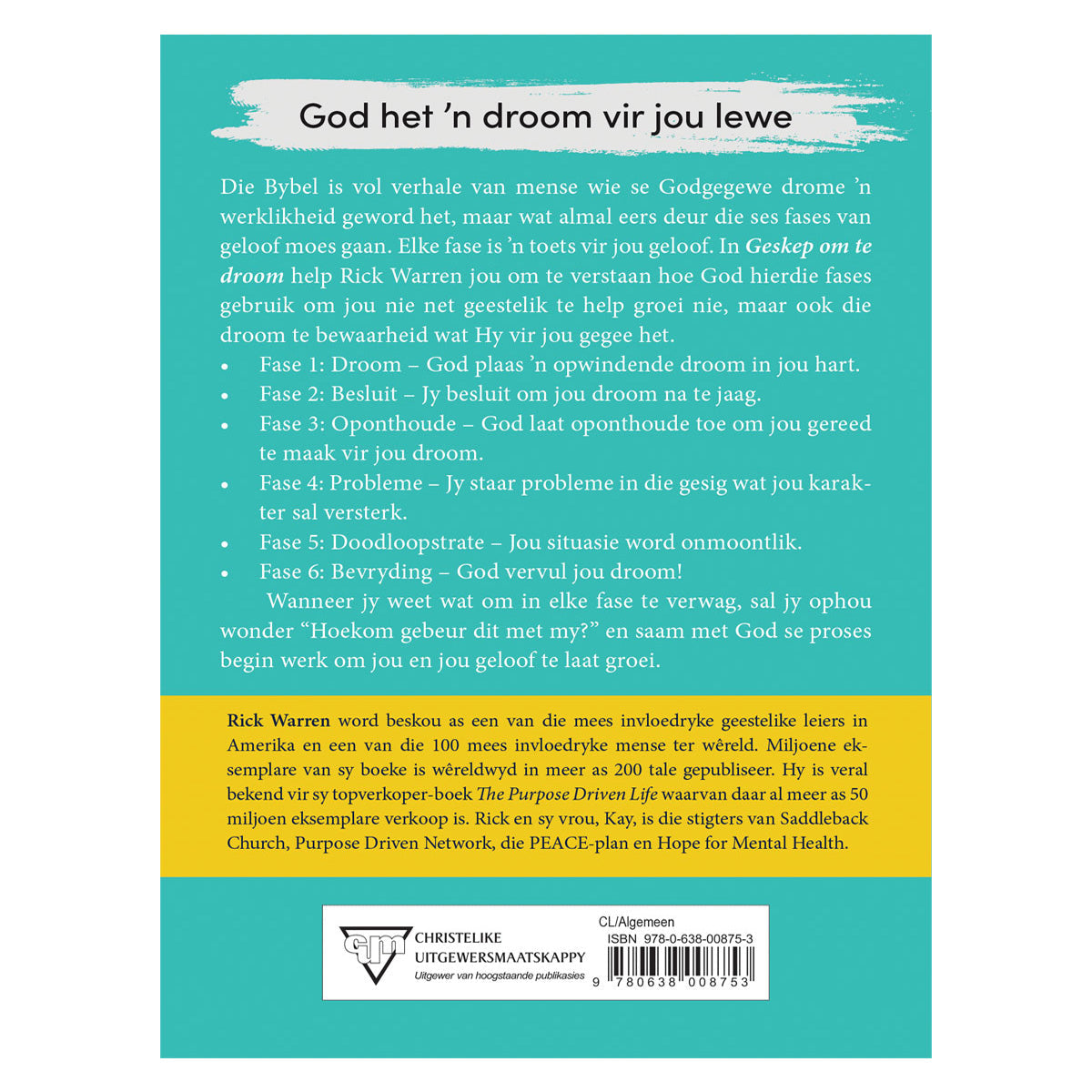 Geskep om te Droom: Die 6 fases wat God gebruik vir geloofsgroei (Sagteband)