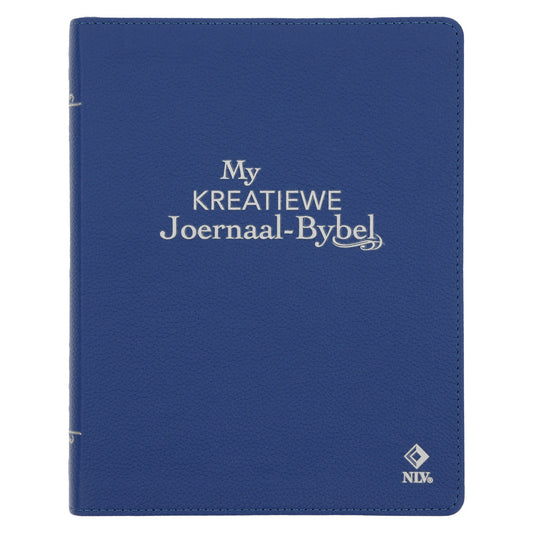 NLV Koningsblou Egte Leer My Kreatiewe Joernaal-Bybel