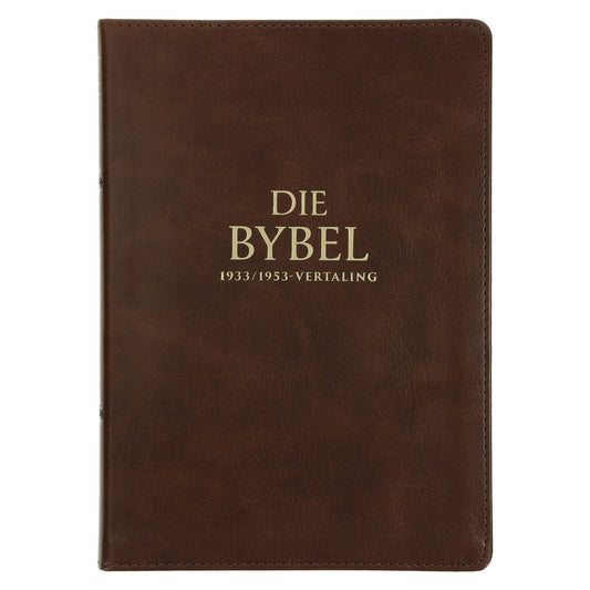 Afrikaans 1933/1953 Vertaling Bruin Kunsleer Bybel Grootdruk