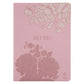 NLT Pink Peonies Genuine Leather Bible Large Print