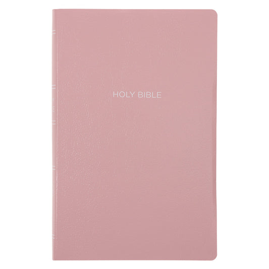 NKJV Pink Imitation Leather Gift & Award Bible Red Letter Comfort Print