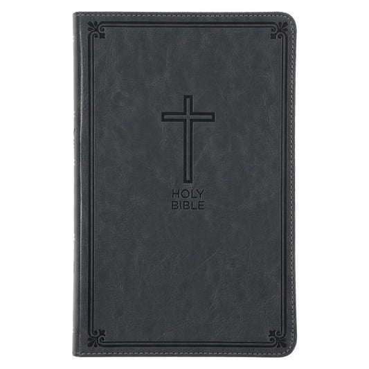 NKJV Deluxe Gift Bible Red Letter Gray (Comfort Print)(Imitation Leather)