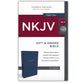 NKJV Blue Flexcover Imitation Leather Gift & Award Bible Red Letter Comfort Print