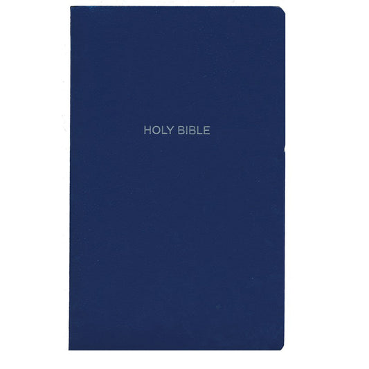 NKJV Blue Flexcover Imitation Leather Gift & Award Bible Red Letter Comfort Print