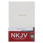 NKJV White Flexcover Imitation Leather Gift & Award Bible Red Letter Comfort Print