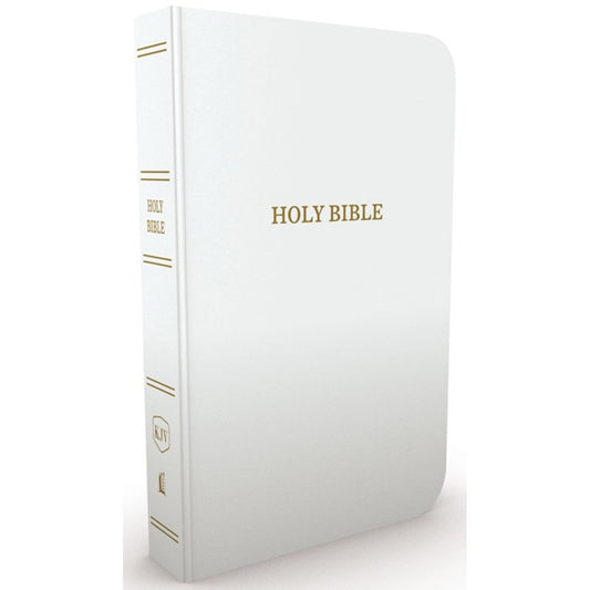 KJV White Imitation Leather Gift & Award Bible Red Letter Edt Comfort Print