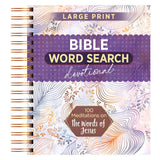 Bible Word Search Devotional: 100 Meditations on the Words of Jesus Large Print SB