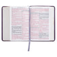 KJV Purple Faux Leather Compact Bible Large Print Red Letter