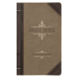 KJV Tan & Brown Faux Leather Standard Bible Giant Print Red Letter
