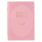 KJV Pink Faux Leather Full-Size Bible Giant Print Indexed