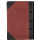 KJV Brandy & Dark Brown Genuine African Leather Bible Giant Print Indexed Red Letter