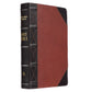 KJV Brandy & Dark Brown Genuine African Leather Bible Giant Print Indexed Red Letter