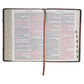 KJV Brandy & Dark Brown Genuine African Leather Bible Giant Print Indexed Red Letter