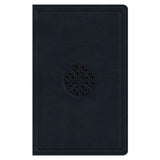 ESV Navy Mosaic Cross Design Imitation Leather Value Thinline Bible Large Print