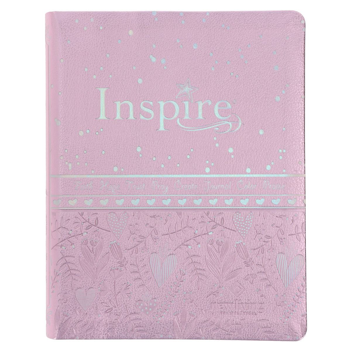 NLT Pink Hardcover Faux Leather Inspire Bible For Girls