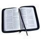 NLT Filament Compact Zipper Bible, Red Letter, With Zipper, Charcoal Patch (Imitation Leather)