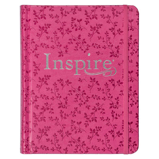NLT Pink Peony Faux Leather Inspire Filament Bible