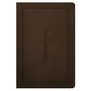 NLT Dark Brown Framed Cross Imitation Leather Premium Value Filament Compact Bible