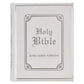 KJV White Faux Leather Family Bible Double Column Format