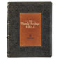 NLT Dark Olive And Brown Faux Leather Flexcover The Family Heritage Bible