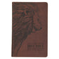 KJV Brown Lion Faux Leather Flexcover Deluxe Gift Bible With Zip