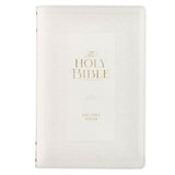 KJV White Faux Leather Standard Bible Giant Print
