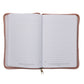 She Is Clothed with Strength and Dignity Beige Faux Leather Journal with Zipped Closure