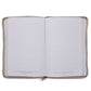 Be Still and Know Floral Beige Faux Leather Journal with Zipped Closure