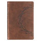 KJV Brown Crown of Thorns Faux Leather Giant Print Full-Size Bible