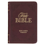 KJV Burgundy Faux Leather Mini Pocket Bible