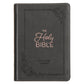 KJV Charcoal Faux Leather Compact Bible Large Print