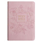 KJV Pink Floral Faux Leather Compact Bible Large Print