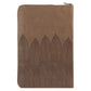 NLT Brown Leaves Faux Leather Flexcover Standard Bible Thumb Indexed With Zip