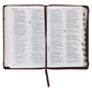 ESV Dark Brown Faux Leather Standard Bible Thumb Indexed With Zip