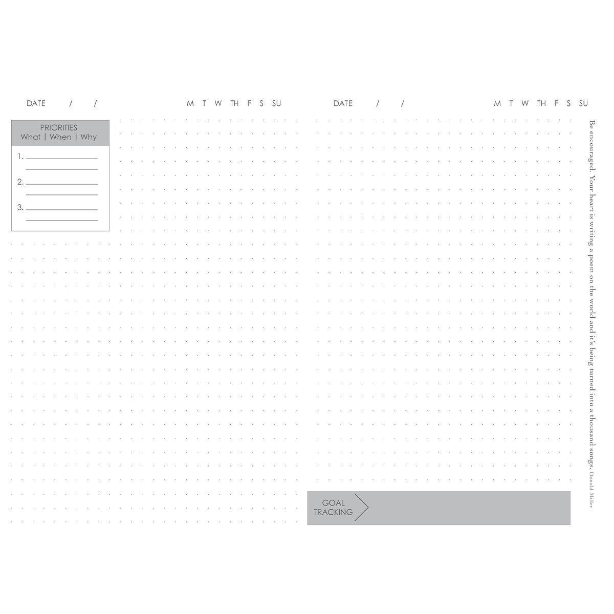 Baxter Undated Planner Purple (Durable Synthetic Fibre Flexcover)