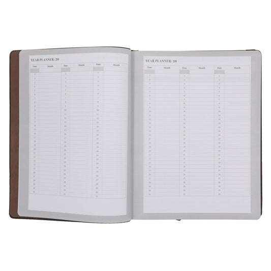 John C. Maxwell Undated Planner Brown (Imitation Leather)